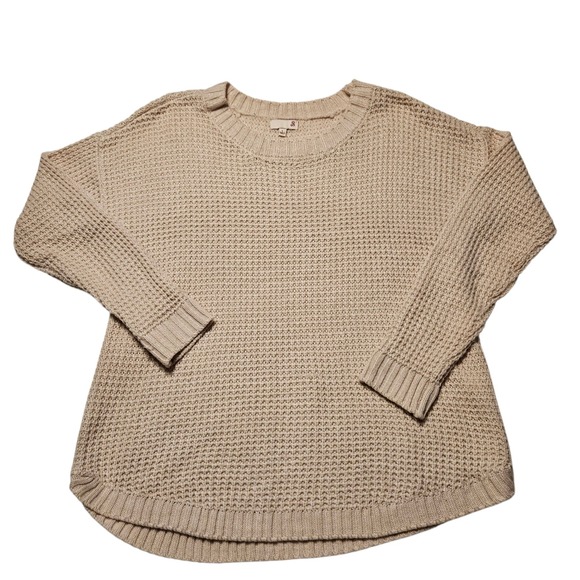 SO Sweaters - SO Womens Large Baby Pink Crew Neck Long Sleeve‎ Knit Pullover Sweater